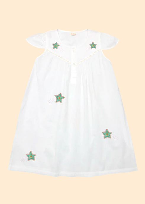 Shooting Star Night Dress for Girls